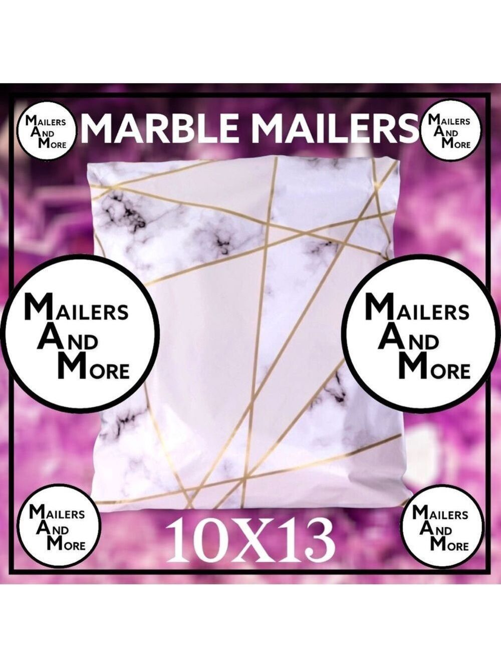 50 10X13 Poly Mailers Marble PRICE IS FIRM - Picture 4 of 8